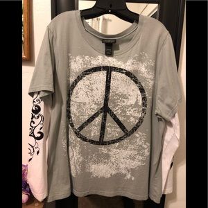 Lane Bryant long sleeves tee shirt. 18/20 . Sage